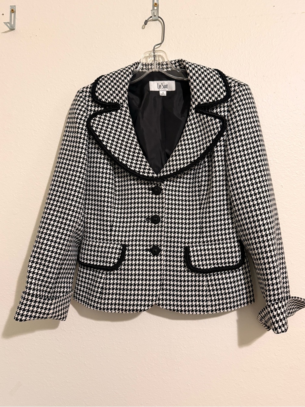 Le Suit Houndstooth Blazer - 6